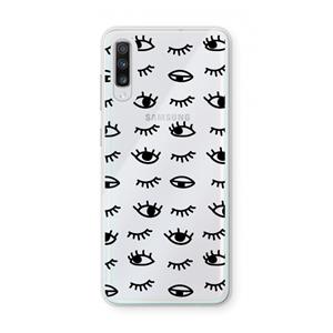 CaseCompany Eye pattern #2: Samsung Galaxy A70 Transparant Hoesje