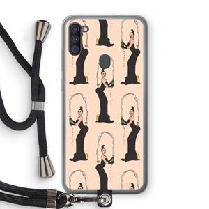 CaseCompany Pop Some Kim: Samsung Galaxy A11 Transparant Hoesje met koord