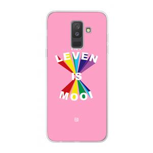 CaseCompany Het Leven Is Mooi: Samsung Galaxy A6 Plus (2018) Transparant Hoesje