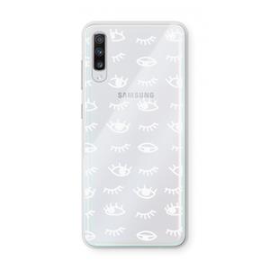 CaseCompany Eye pattern #3: Samsung Galaxy A70 Transparant Hoesje