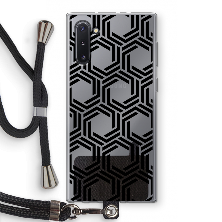 CaseCompany Geometrisch patroon: Samsung Galaxy Note 10 Transparant Hoesje met koord