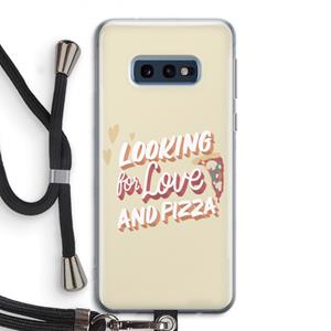 CaseCompany Pizza is the answer: Samsung Galaxy S10e Transparant Hoesje met koord
