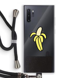 CaseCompany Banana: Samsung Galaxy Note 10 Plus Transparant Hoesje met koord