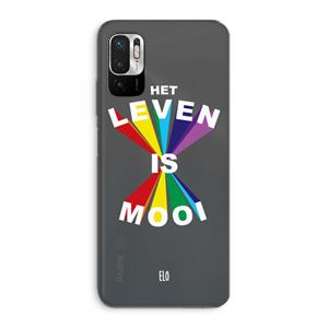 CaseCompany Het Leven Is Mooi: Xiaomi Redmi Note 10 5G Transparant Hoesje