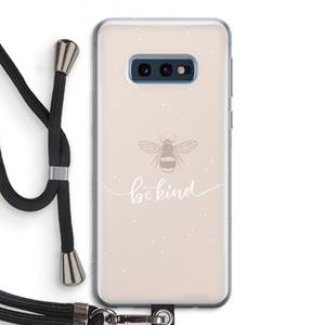 CaseCompany Be(e) kind: Samsung Galaxy S10e Transparant Hoesje met koord