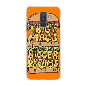 CaseCompany Big Macs Bigger Dreams: Samsung Galaxy A6 Plus (2018) Transparant Hoesje