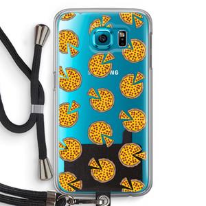 CaseCompany You Had Me At Pizza: Samsung Galaxy S6 Transparant Hoesje met koord