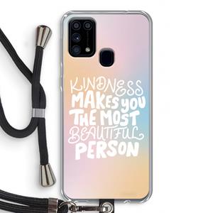 CaseCompany The prettiest: Samsung Galaxy M31 Transparant Hoesje met koord