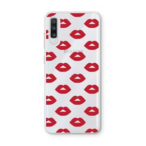 CaseCompany Lips: Samsung Galaxy A70 Transparant Hoesje