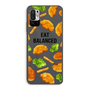 CaseCompany Eat Balanced: Xiaomi Redmi Note 10 5G Transparant Hoesje