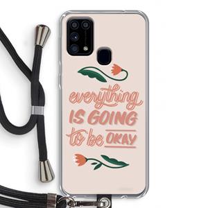 CaseCompany Optimistic flower girl: Samsung Galaxy M31 Transparant Hoesje met koord