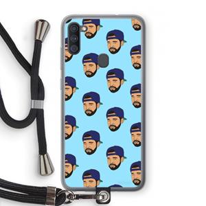 CaseCompany Drake Away: Samsung Galaxy A11 Transparant Hoesje met koord
