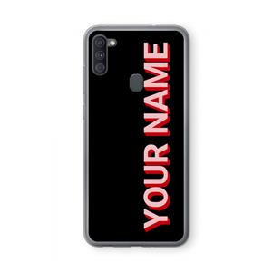 CaseCompany Namecase: Samsung Galaxy A11 Transparant Hoesje