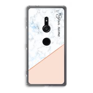 CaseCompany Marmer in stijl: Sony Xperia XZ2 Transparant Hoesje