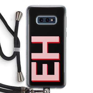 CaseCompany Monogram: Samsung Galaxy S10e Transparant Hoesje met koord