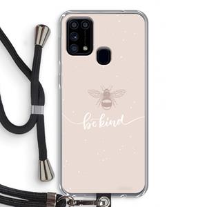CaseCompany Be(e) kind: Samsung Galaxy M31 Transparant Hoesje met koord