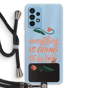 CaseCompany Optimistic flower girl: Samsung Galaxy A52 Transparant Hoesje met koord