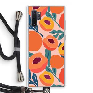 CaseCompany Perzik: Samsung Galaxy Note 10 Plus Transparant Hoesje met koord