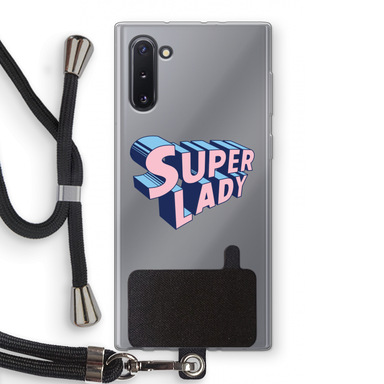 CaseCompany Superlady: Samsung Galaxy Note 10 Transparant Hoesje met koord