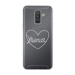 CaseCompany Friends heart pastel: Samsung Galaxy A6 Plus (2018) Transparant Hoesje