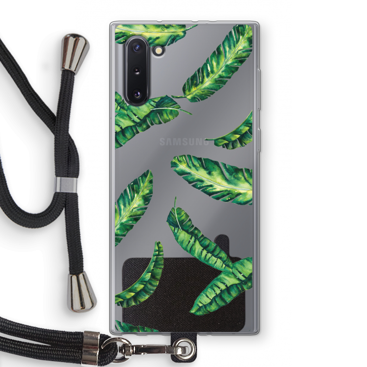CaseCompany Lange bladeren: Samsung Galaxy Note 10 Transparant Hoesje met koord