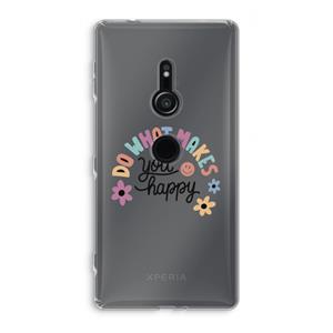 CaseCompany Happy days: Sony Xperia XZ2 Transparant Hoesje