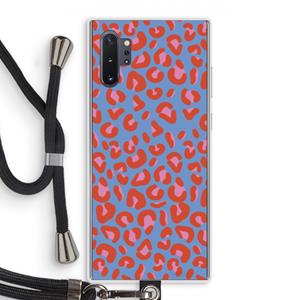 CaseCompany Leopard blue: Samsung Galaxy Note 10 Plus Transparant Hoesje met koord