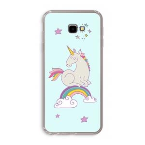 CaseCompany Regenboog eenhoorn: Samsung Galaxy J4 Plus Transparant Hoesje