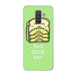 CaseCompany Avo Good Day: Samsung Galaxy A6 Plus (2018) Transparant Hoesje