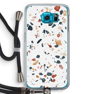 CaseCompany Terrazzo N°4: Samsung Galaxy S6 Transparant Hoesje met koord
