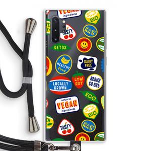 CaseCompany Fruitsticker: Samsung Galaxy Note 10 Plus Transparant Hoesje met koord