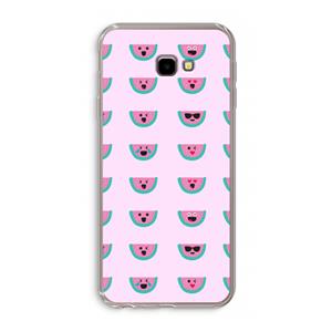 CaseCompany Smiley watermeloenprint: Samsung Galaxy J4 Plus Transparant Hoesje