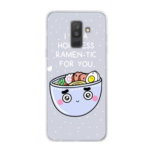 CaseCompany I'm A Hopeless Ramen-Tic For You: Samsung Galaxy A6 Plus (2018) Transparant Hoesje