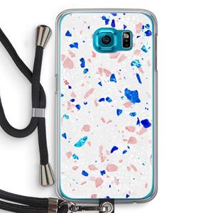 CaseCompany Terrazzo N°6: Samsung Galaxy S6 Transparant Hoesje met koord