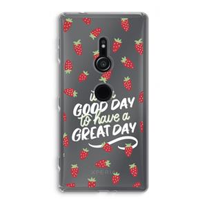 CaseCompany Don't forget to have a great day: Sony Xperia XZ2 Transparant Hoesje