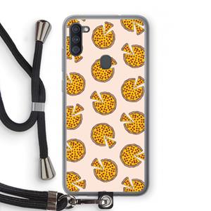 CaseCompany You Had Me At Pizza: Samsung Galaxy A11 Transparant Hoesje met koord
