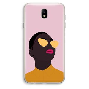 CaseCompany Yellow glasses: Samsung Galaxy J7 (2017) Transparant Hoesje