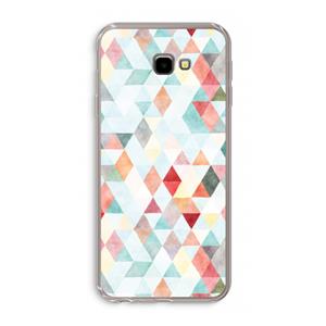CaseCompany Gekleurde driehoekjes pastel: Samsung Galaxy J4 Plus Transparant Hoesje