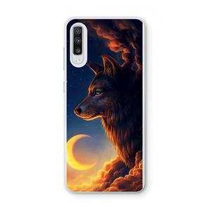 CaseCompany Night Guardian: Samsung Galaxy A70 Transparant Hoesje