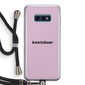 CaseCompany kwetsbaar: Samsung Galaxy S10e Transparant Hoesje met koord