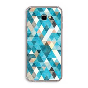 CaseCompany Gekleurde driehoekjes blauw: Samsung Galaxy J4 Plus Transparant Hoesje