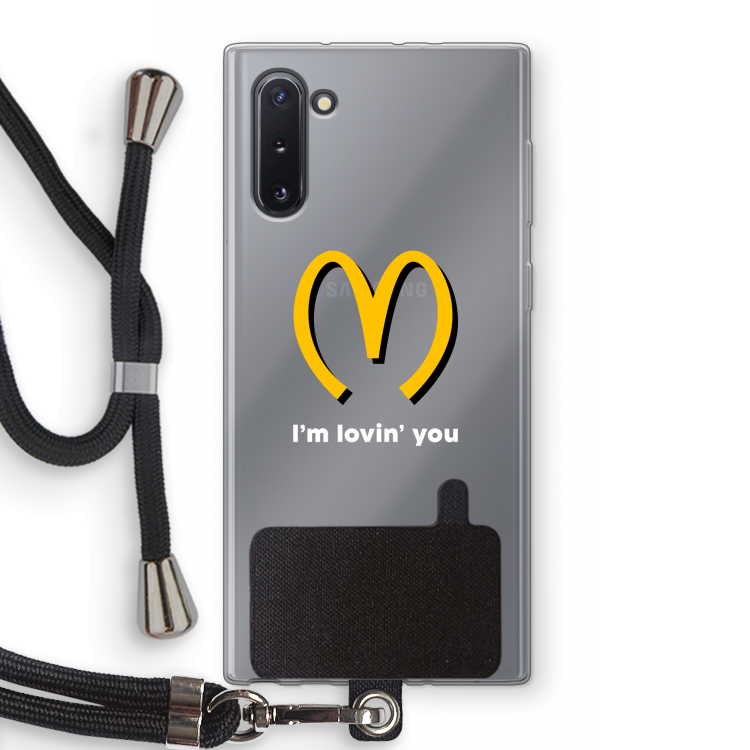 CaseCompany I'm lovin' you: Samsung Galaxy Note 10 Transparant Hoesje met koord