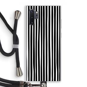 CaseCompany Stripes: Samsung Galaxy Note 10 Plus Transparant Hoesje met koord