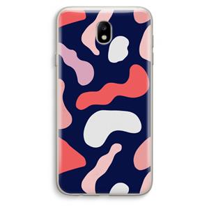 CaseCompany Memphis Shapes Pink: Samsung Galaxy J7 (2017) Transparant Hoesje