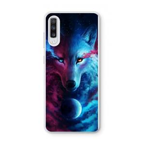 CaseCompany Where Light And Dark Meet: Samsung Galaxy A70 Transparant Hoesje