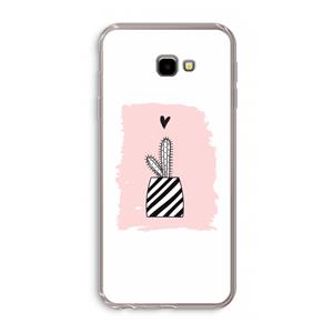 CaseCompany Zwart-wit cactus: Samsung Galaxy J4 Plus Transparant Hoesje