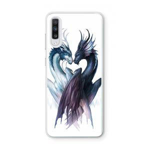 CaseCompany Yin Yang Dragons: Samsung Galaxy A70 Transparant Hoesje