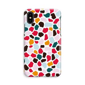 CaseCompany Colored Giraffe: iPhone X Volledig Geprint Hoesje