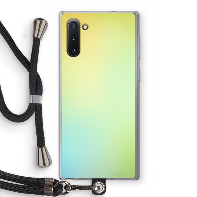 CaseCompany Minty mist pastel: Samsung Galaxy Note 10 Transparant Hoesje met koord