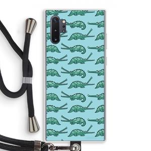 CaseCompany Kroko: Samsung Galaxy Note 10 Plus Transparant Hoesje met koord